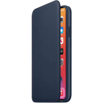 Apple iPhone 11 Pro Max Leather Folio - Deep Sea Blue - Brand New