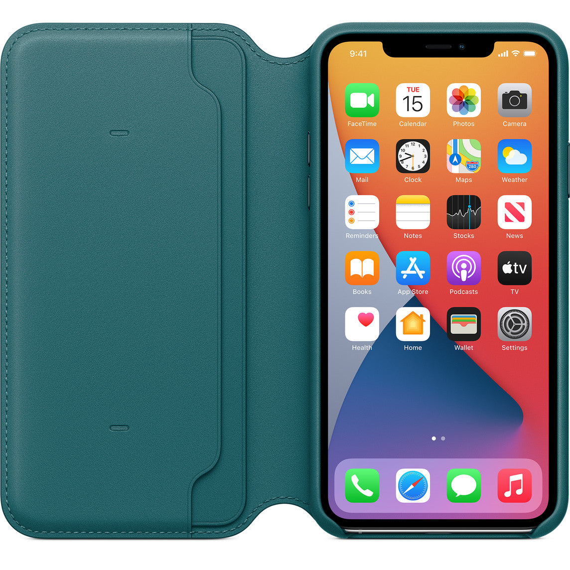 Apple iPhone 11 Pro Max Leather Folio - Peacock - Brand New – Loop