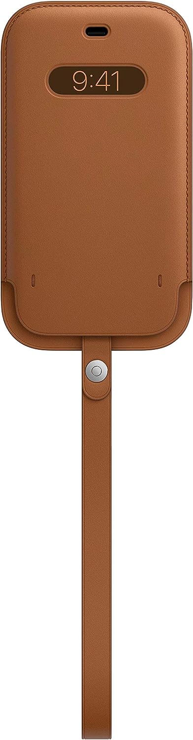 Apple iPhone 12 Pro Max Leather Sleeve with MagSafe Saddle Brown