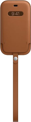 Apple iPhone 12 Mini Leather Sleeve Saddle Brown iPhone Case Apple Saddle Brown Saddle Brown New - Sealed