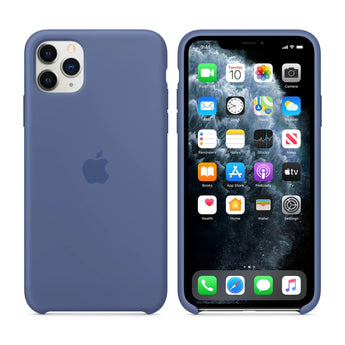 iPhone 11 Pro Max Silicone Case - Linen Blue