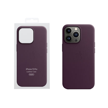 Apple iPhone 13 Pro Leather Case - Dark Cherry