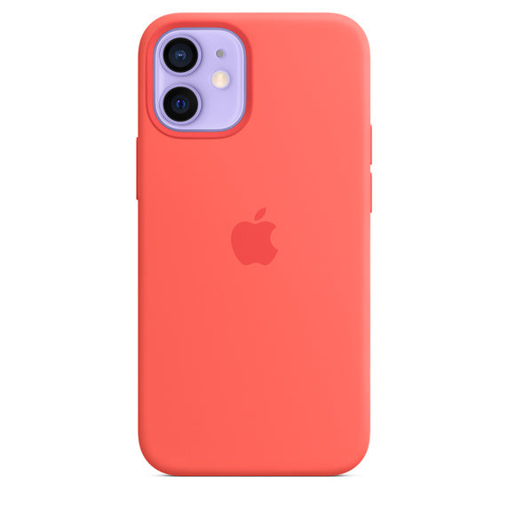 Apple iPhone 12 Mini Silicone Case Pink Citrus iPhone Case Apple   