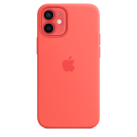 Apple iPhone 12 Mini Silicone Case Pink Citrus iPhone Case Apple   