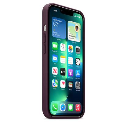 Apple iPhone 13 Pro Leather Case - Dark Cherry