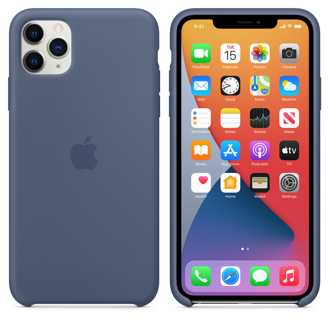 Apple iPhone 11 Pro Max Silicone Case - Alaskan Blue  - Brand New