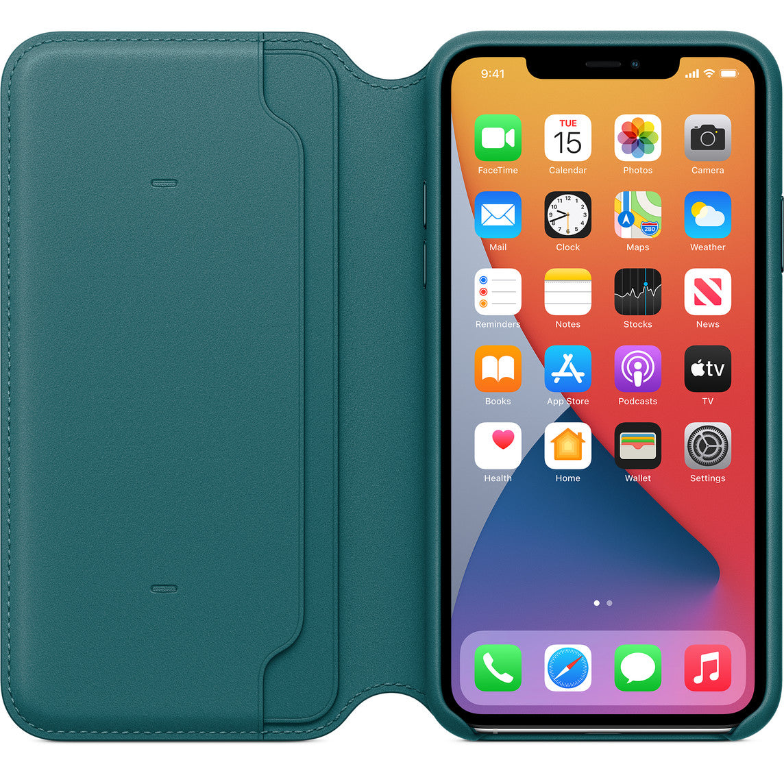 Apple iPhone 11 Pro Max Leather Folio - Peacock - Brand New – Loop Mobile -  US