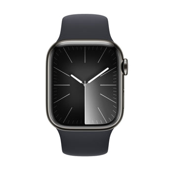 Refurbished Apple Watch Series 9 - 45mm Graphite Stainless Steel Case with Black Sport Band