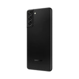 Refurbished Samsung Galaxy S21+ in Phantom Black with sleek design and quality assurance.