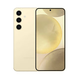 Refurbished Samsung Galaxy S24+ in Amber Yellow with modern design and triple camera.