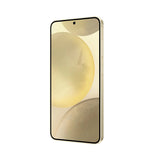 Refurbished Samsung Galaxy S24+ in Amber Yellow with modern design and fast-charging capabilities.