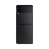 Refurbished Samsung Galaxy Z Flip3 in Phantom Black, compact design.