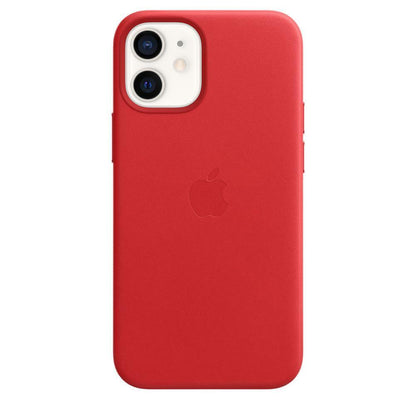 Apple iPhone 12 Mini Leather Case - Scarlet