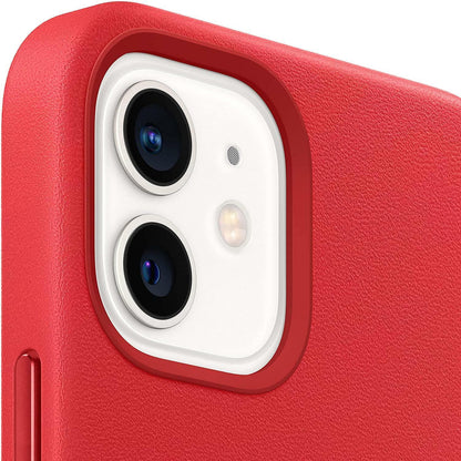 Apple iPhone 12 Mini Leather Case - Scarlet