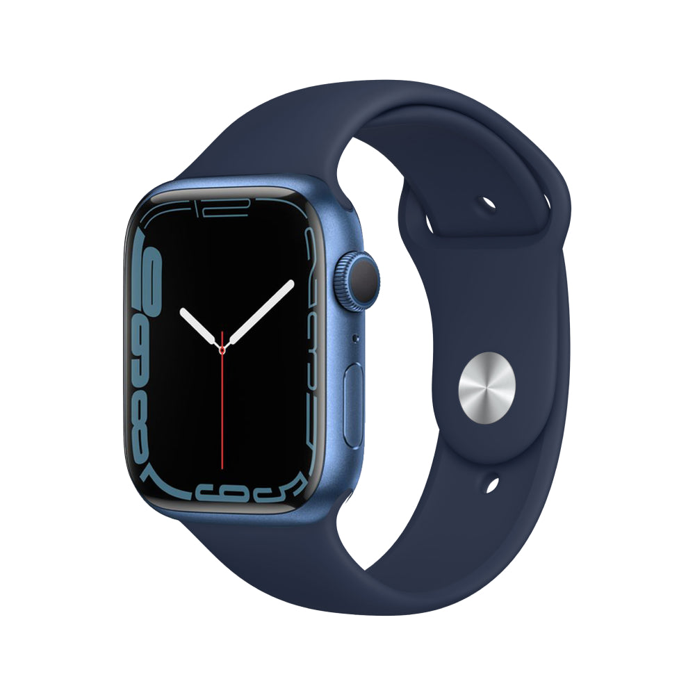 Apple Watch Series 7 Aluminum 45mm Blue GPS WiFi Fair Enhanced Battery